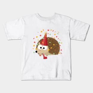 Confetti Party Hedgehog Kids T-Shirt